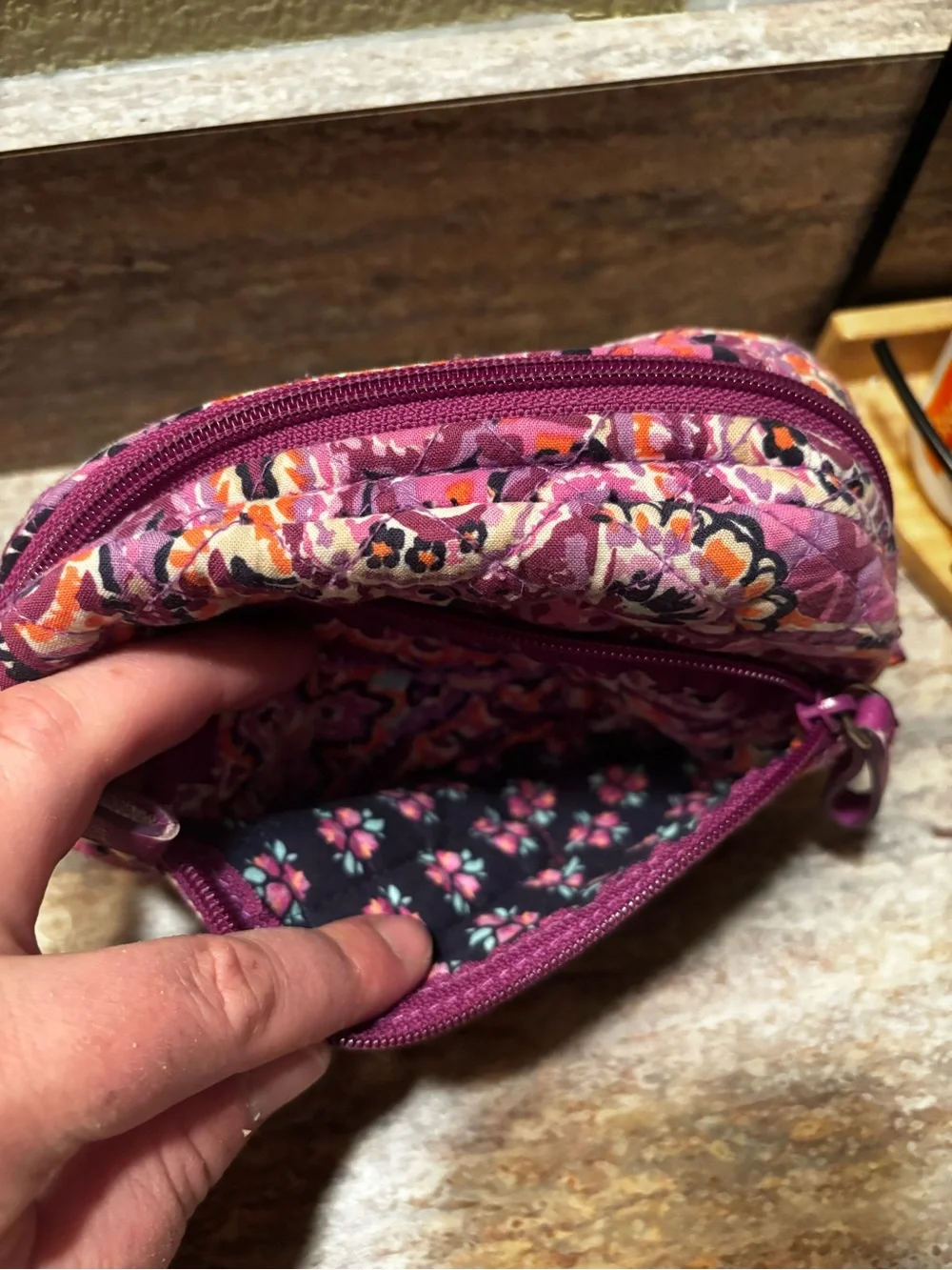 Vera Bradley Paisley Cosmetic Pouch - Purple Multi